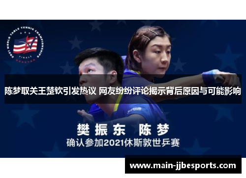 陈梦取关王楚钦引发热议 网友纷纷评论揭示背后原因与可能影响